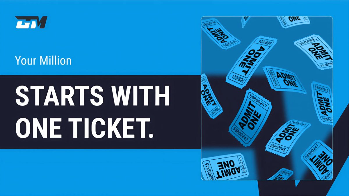 gamesmillions_'s tweet photo. 💡 Monday Motivation: Even $1M starts with buying a ticket. 

Take your first step today:
https://t.co/xS6c3Z6YOm https://t.co/8dijob2dnb