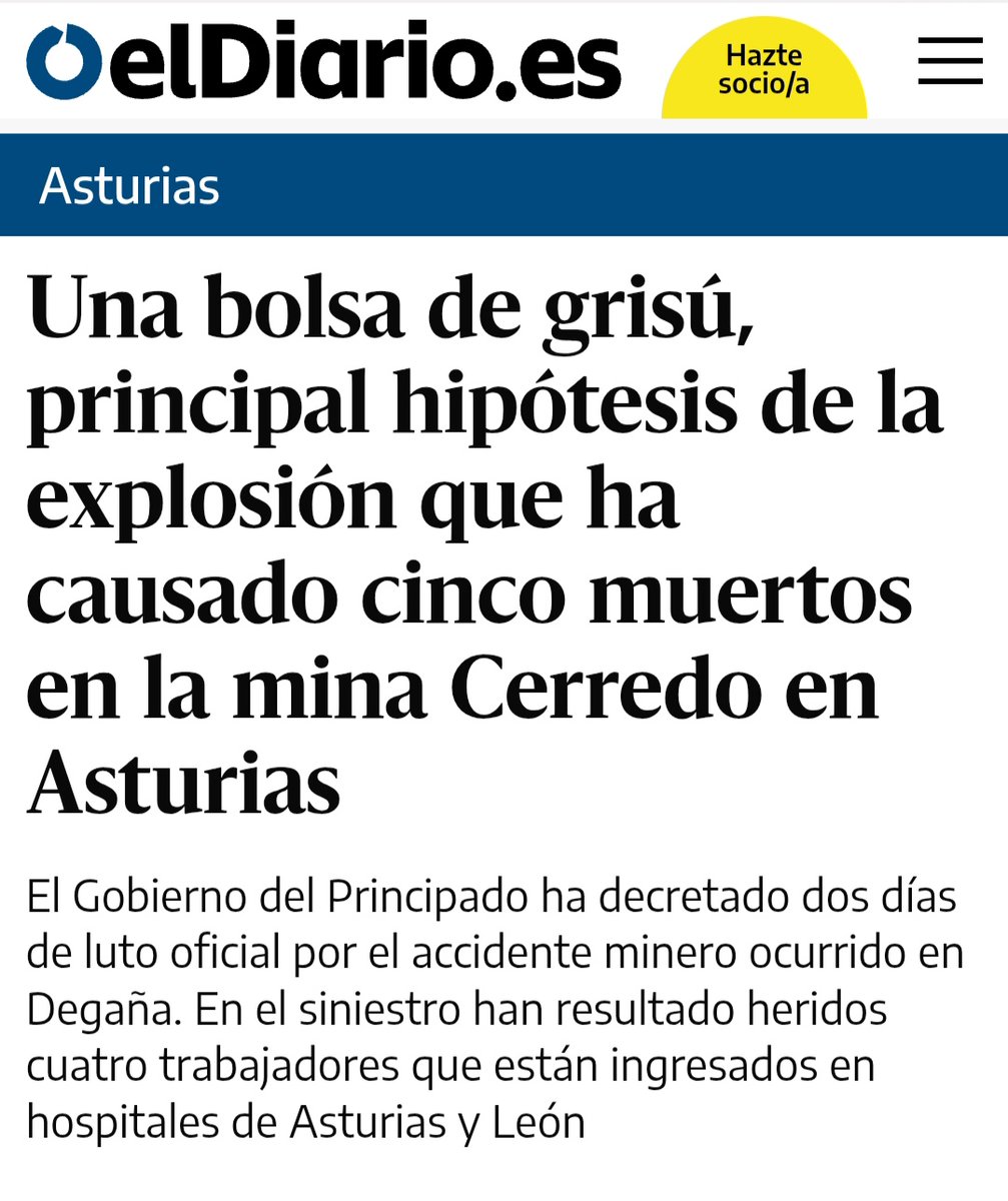 En León se han cerrado las minas pero la muerte sigue acechando a los mineros leoneses.
Nuestras condolencias a las familias de los fallecidos en la mina asturiana y la pronta  recuperación de los heridos.