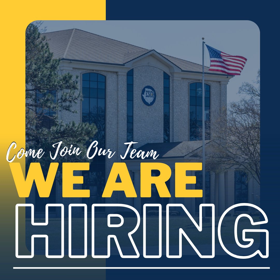 Are you passionate about supporting schools and educators? Do you thrive in a collaborative environment that values innovation and impact? If so, then Region 8 ESC is where you need to be!
Visit the ESC8 SchoolSpring job board or click here to learn more!
esc8.tedk12.com/hire/index.aspx