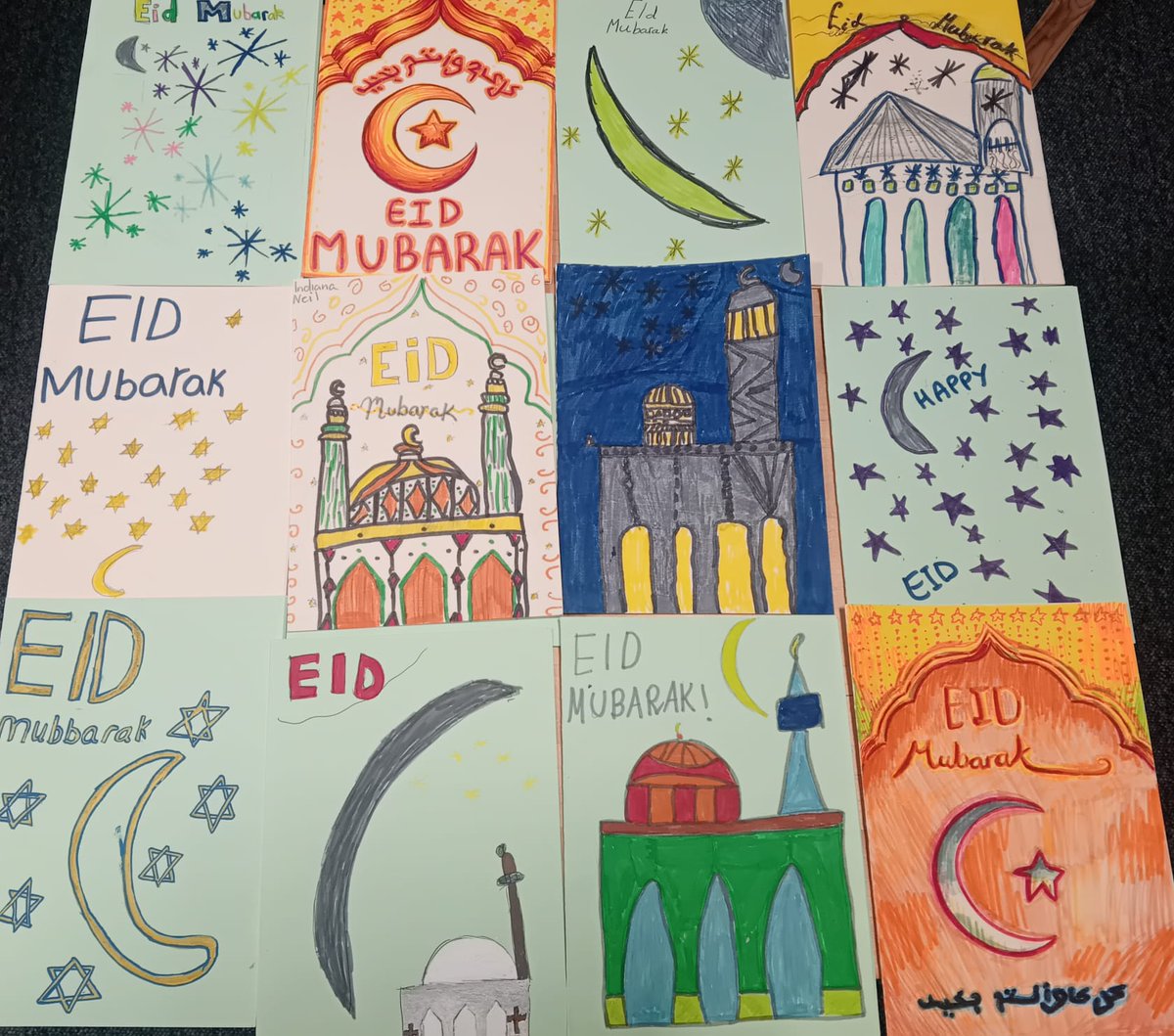 Today S2 RE pupils made EID cards to share with pupils and staff.