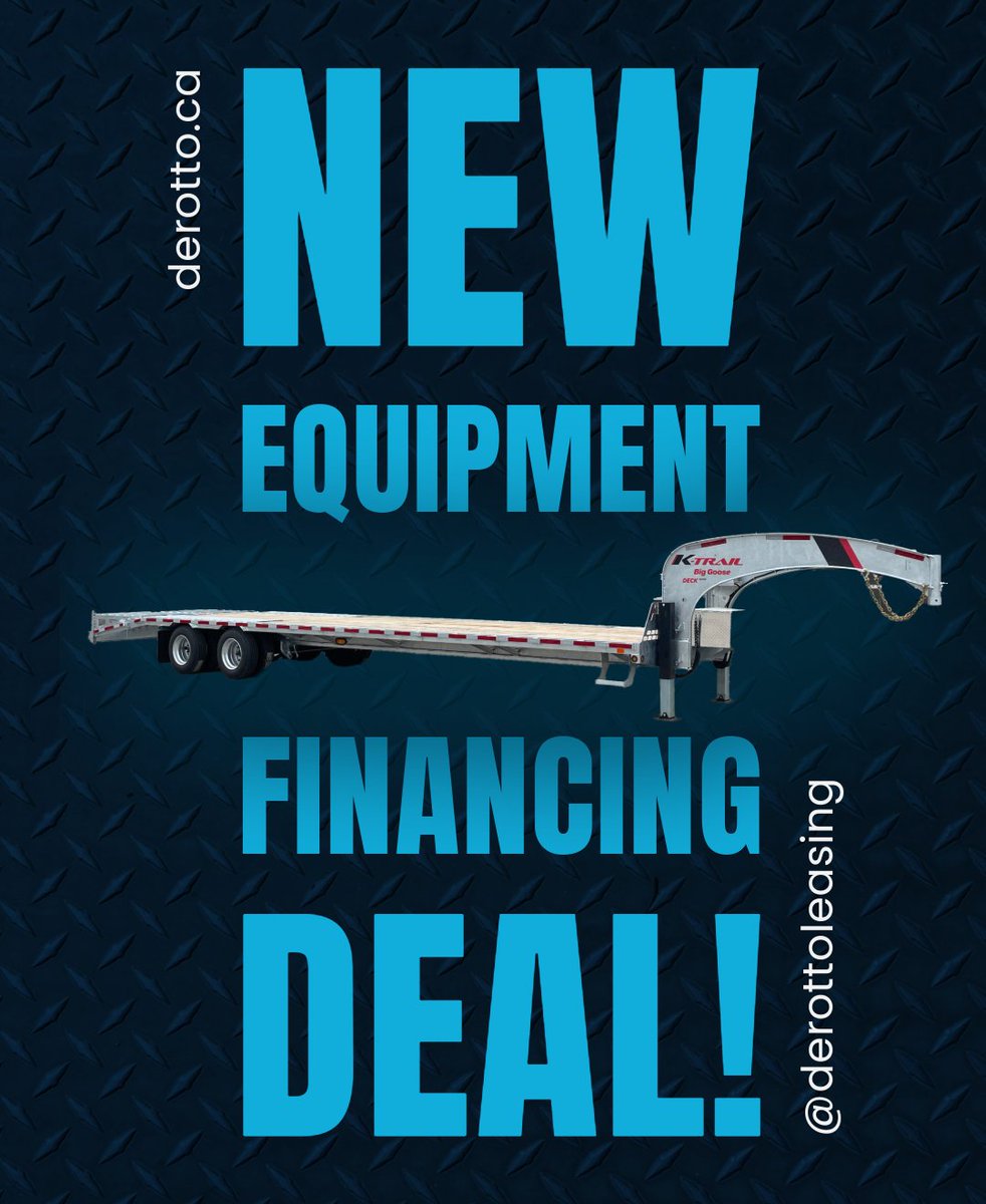 DEROTTO recently helped a new client secure financing for a 2024 K-Trailer Galvanized Goosneck trailer at single digit interest rates. DEROTTO works with banks &amp; credit unions that specialize in leasing trailers.