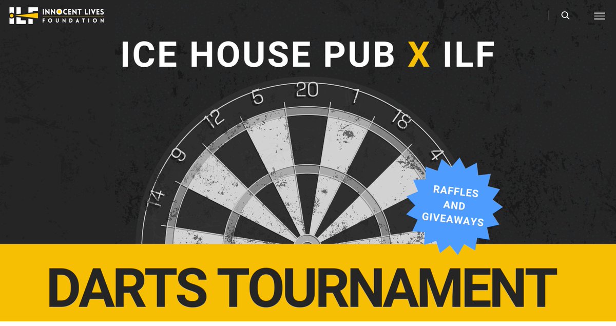 Hey Florida peps

Great way to have some fun, and help support an amazing organization that is helping to make the world a better place.
For organizations:
Looking for inexpensive ways to sponsor a great organization?

innocentlivesfoundation.org/ice-house-dart…

<a href="/InnocentOrg/">The Innocent Lives Foundation</a>