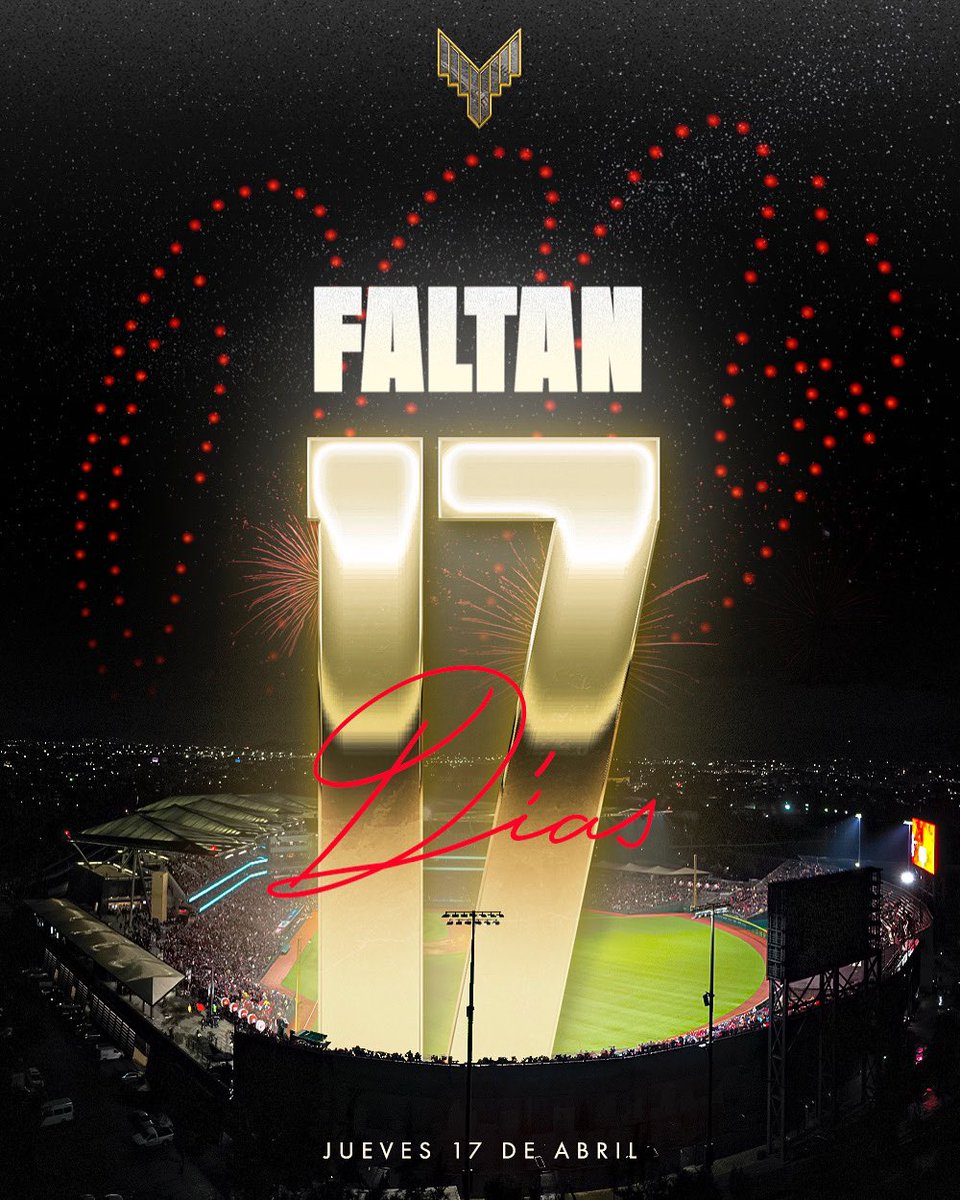 ¡Faltan 17 días para el Opening Day 🏟️ de nuestros 17 veces campeones! 👹🏆