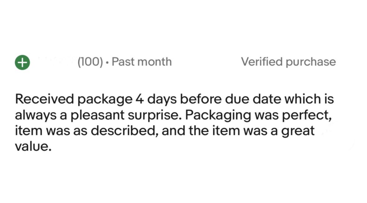 The average eBay order? Just an item tossed in a box.

Ship it early. Add a packing slip. Write a small thank you. Bubble wrap and pack it tightly.

It's not hard to stand out from competitors.