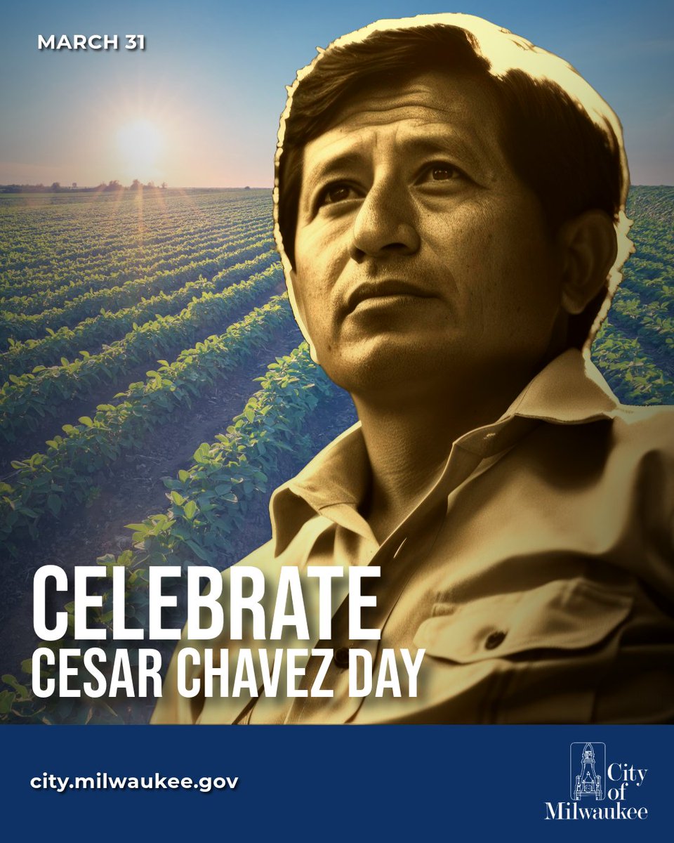 On March 31, we celebrate the legacy of labor leader and civil rights activist Cesar Chavez. This day is commemorated to promote service in honor of his life and his work. 

#CesarChavezDay #YesWeCan #SiSePuede