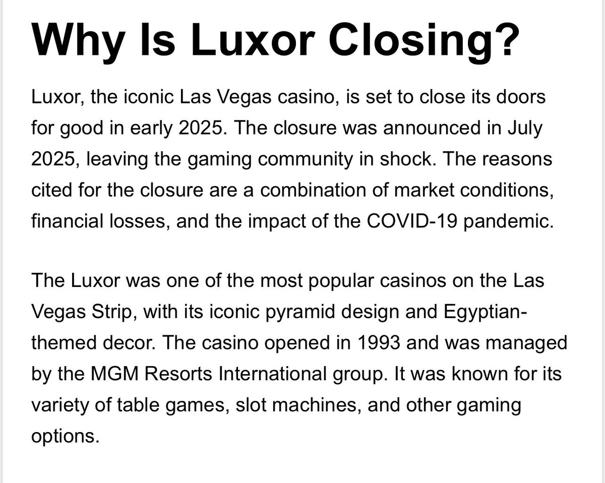 GripingComedian's tweet image. When you read a story: roadtopic.xyz/why-is-luxor-c… and you actually have to wonder if they know what they are talking about