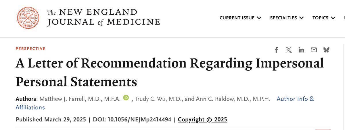 Kekoa Taparra, MD, PhD, MPH (@kekoamdphd) on Twitter photo 🤩How fortunate am I to be able to call these remarkable people my colleagues in a matter of a few short months?!
🔖Future residency applicants (esp for #radonc) please bookmark this <a href="/NEJM/">NEJM</a> paper by <a href="/mattfarrellmd/">Matthew J. Farrell</a> <a href="/TrudyWuMD/">Trudy Wu, MD</a> <a href="/AnnRaldow_MD/">Ann Raldow, MD, MPH</a> for #match26!
🔗nejm.org/doi/full/10.10… 🤩How fortunate am I to be able to call these remarkable people my colleagues in a matter of a few short months?!
🔖Future residency applicants (esp for #radonc) please bookmark this <a href="/NEJM/">NEJM</a> paper by <a href="/mattfarrellmd/">Matthew J. Farrell</a> <a href="/TrudyWuMD/">Trudy Wu, MD</a> <a href="/AnnRaldow_MD/">Ann Raldow, MD, MPH</a> for #match26!
🔗nejm.org/doi/full/10.10…