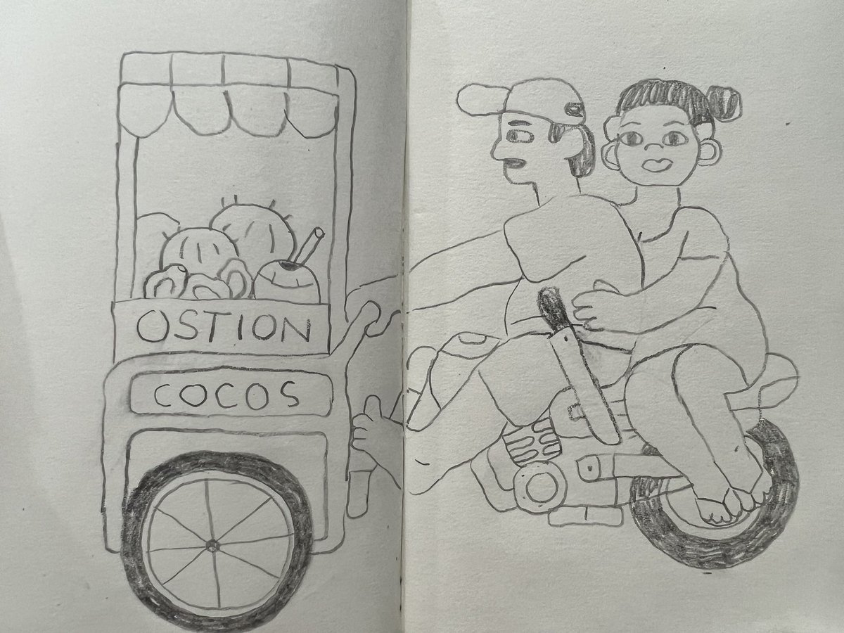 Ostión y cocos.