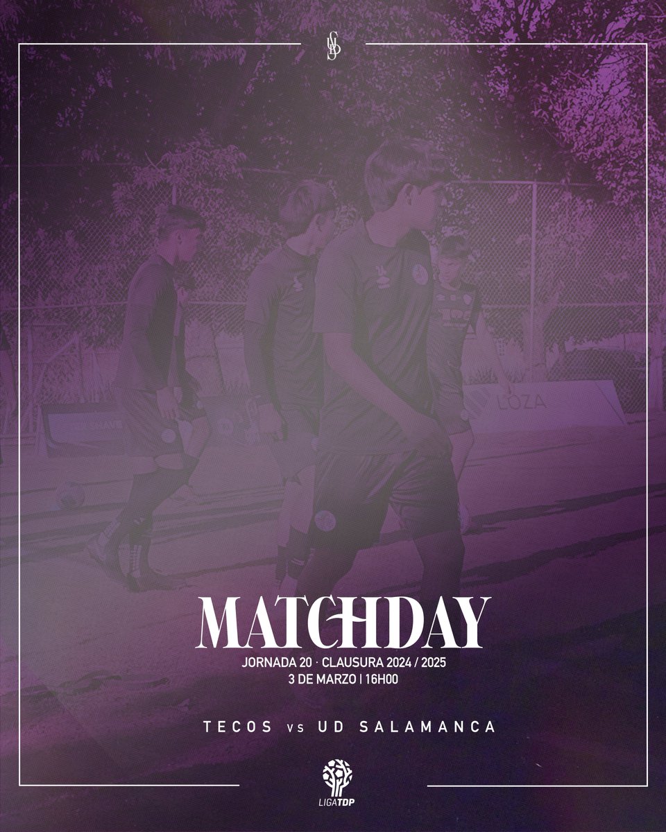 #UDSalamanca | ⚽ 𝐌𝐀𝐓𝐂𝐇𝐃𝐀𝐘 |

¡𝐕𝐎𝐋𝐕𝐄𝐑! ⚔ 

⏰ 16:00 🇲🇽 | 23:00 🇪🇸
🆚 Tecos
🏆 <a href="/LigaTDP/">Liga TDP</a>
🏟 4 de Marzo 

🏳 #CRE100DO 🏴