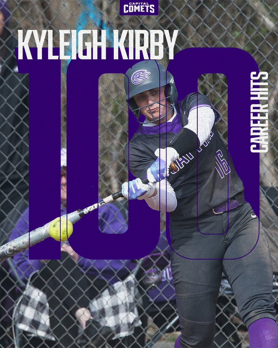 ICYMI: <a href="/CapUSoftball/">Capital University Softball</a> junior infielder Kyleigh Kirby recorded her 100th career hit last week with a double in the fifth inning of Capital's 9-0 win at Bethany! 

#CapFam | #CapSB | #POTP