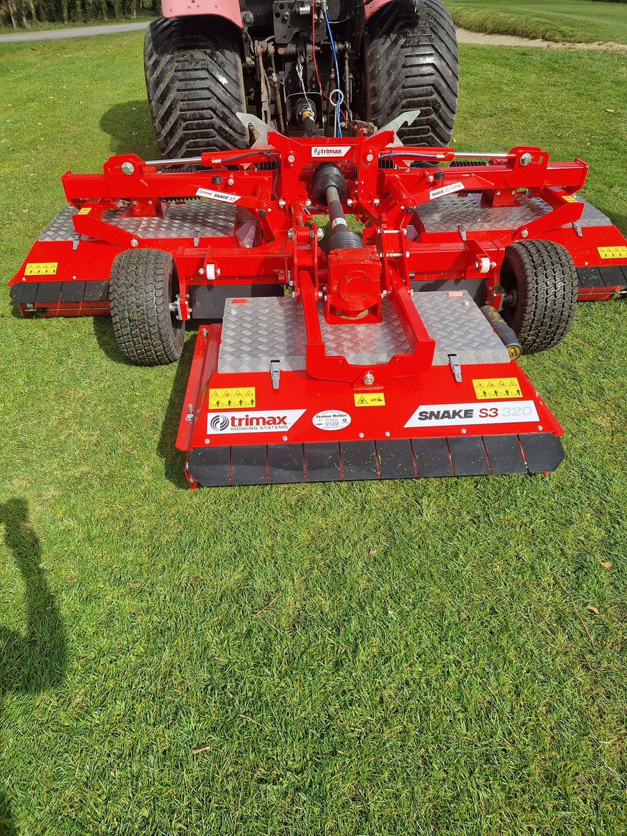 Delighted to deliver and install this S3 Trimax Snake today. It's replacing the existing Snake. It is always a pleasure doing business with Woodstock Golf Club, Ennis Co Clare . Thanks, John, Mark, Michèal and Denis, for choosing Weldons - Trimax again.