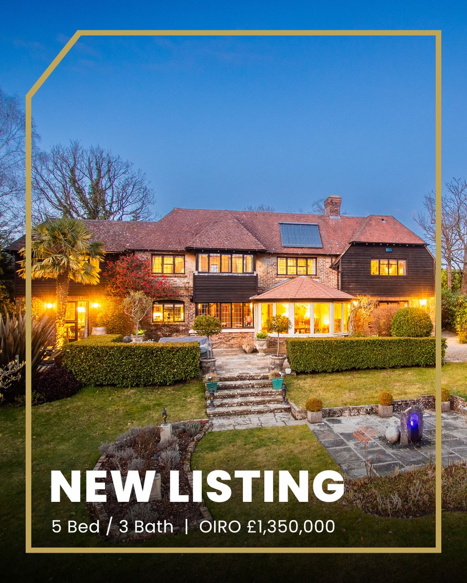 ✨NEW LISTING✨ 

5 Bedrooms  |  3 bathrooms  |  
OIRO £1,350,000 

Lions Green detached house with a double garage set in 1 acre of south facing gardens.

Contact us now for more information:

✉️ - info@foresters.agency 
☎️ - 01435 865477 
💻 - buff.ly/Y9mFF9g