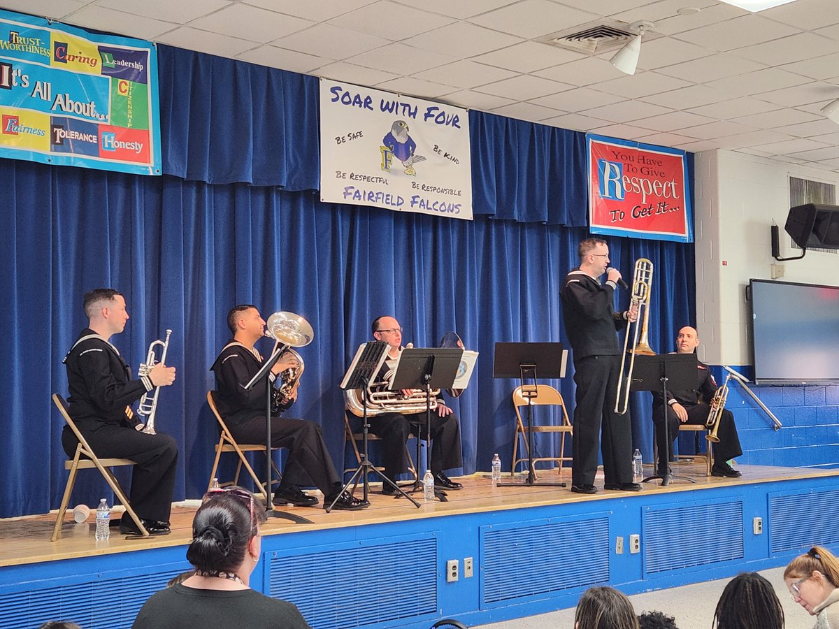 Thank you, <a href="/USFleetForces/">U.S. Fleet Forces</a> Band, for performing for our students! They loved it! <a href="/vbschools/">VBSchools</a>