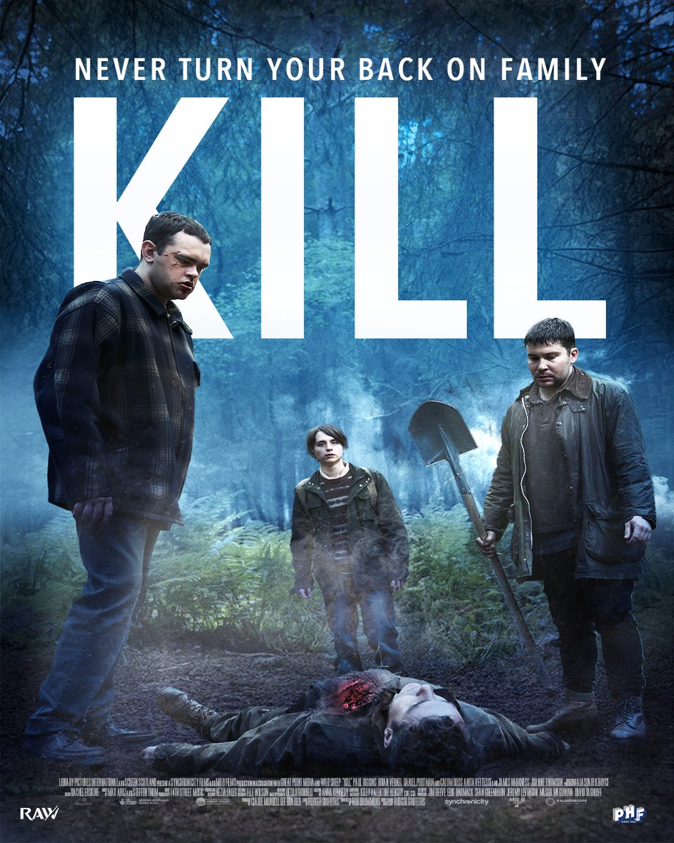 🎬🔥 **KILL** hits theaters on **APRIL 3**! 🌟 Starring Paul Higgins, Daniel Portman, and Brian Vernel. Don’t miss it! 🗓️ #FamilyFirst #KillMovie #CinemasApril3