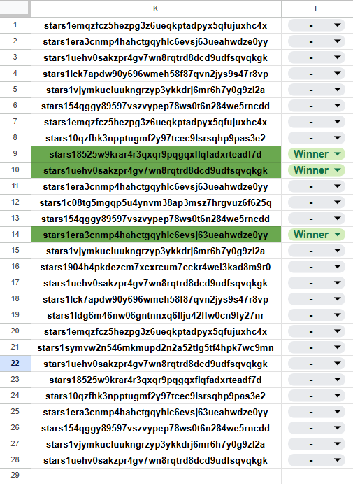 expedition_val's tweet photo. Congratulations to the winners in March.
All winners will receive 2k STARS tokens.
Rewards will be sent out within 1-2 days.
A post about the April giveaway will be in a couple of days.
@StargazeZone
#Validator #LifeAndCrypto #Cosmos https://t.co/qRdAgG0M7y