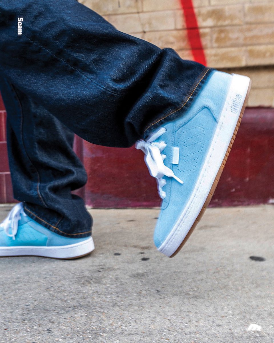 Brighten up your days with the baby blue Scams. One of our classics from the 90s, in one of the classic colorways from back then. Available now in USA and Canada, coming to the rest of the world soon. #etniesScam