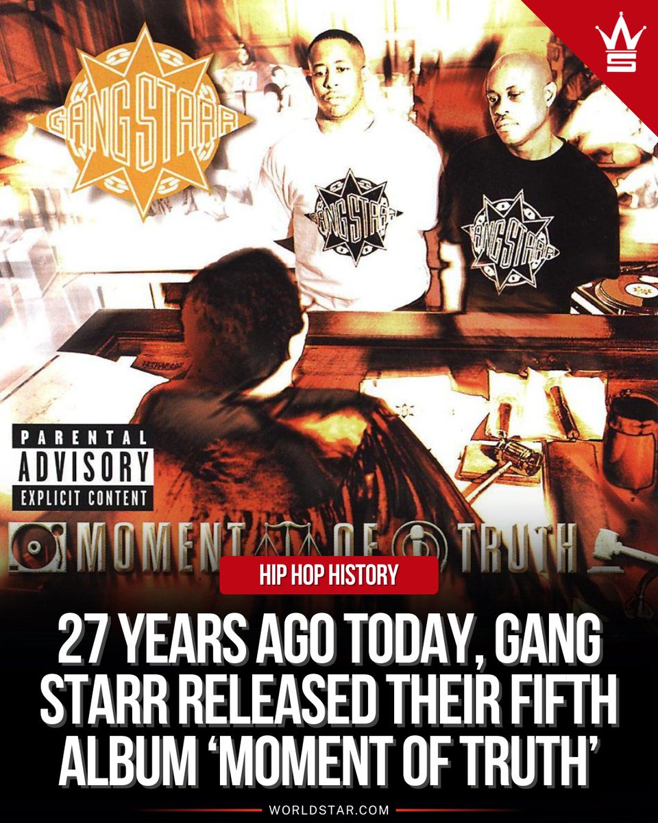 On this day in 1998, Gang Starr dropped their fifth album ‘Moment of Truth’ 💿🎶