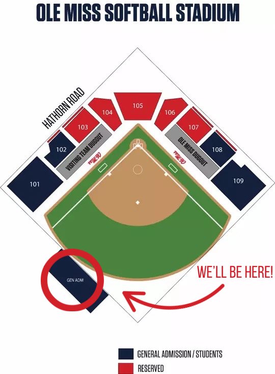 See you 𝗧𝗢𝗡𝗜𝗚𝗛𝗧, Club Red!🥳

Be there for the Social at 5PM before Softball takes on Missouri at 6PM to close the series! Pizza will be provided!