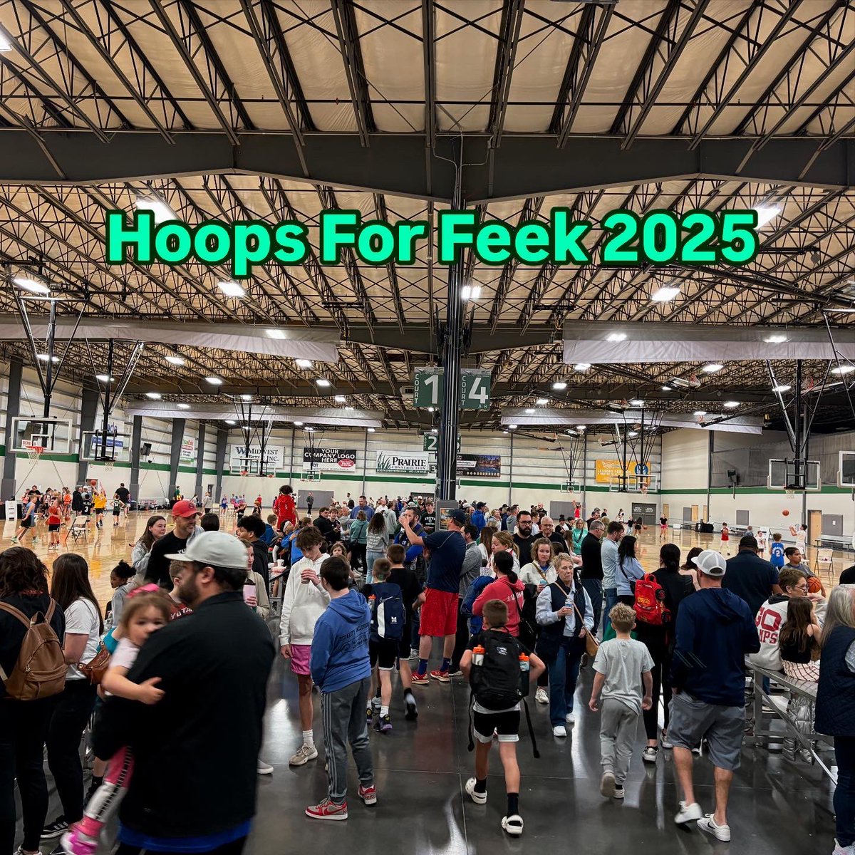 HoopsForFeek's tweet image. Hoops For Feek 2025. ✅

Record breaking numbers, lots of basketball, but more importantly… celebrating an amazing leader’s life with a ball and a gym. Thank you to everyone who helped make this weekend happen.

Hebrews 10: 24-25. Community and People &amp;gt;. 💚
