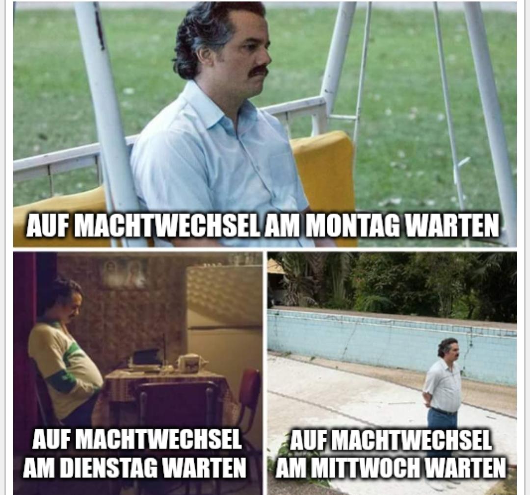 Es ist Montag und noch so weit bis zum #Machtwechsel von <a href="/rosidaggi/">dagmar rosenfeld</a> und <a href="/robinalexander_/">Robin Alexander</a> 😒