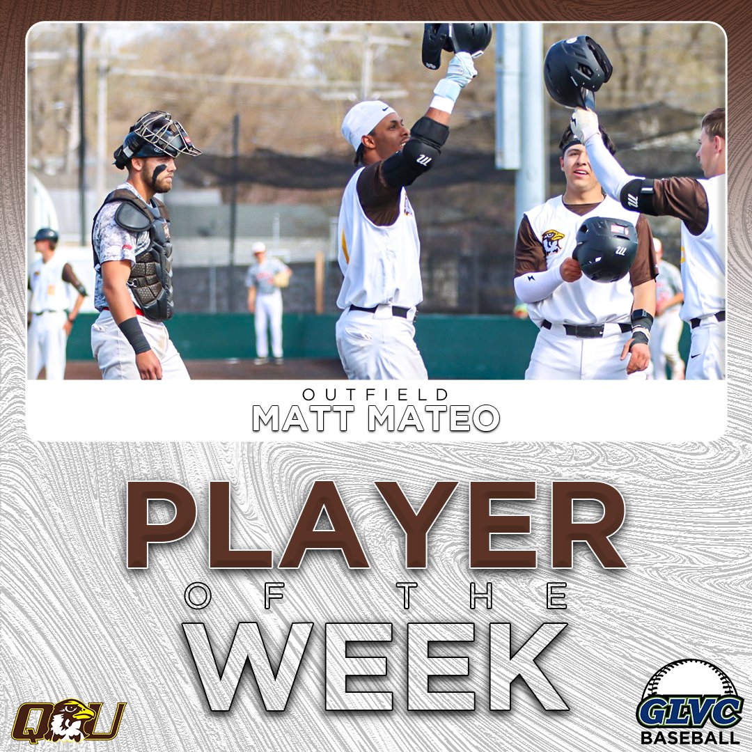 GLVCsports's tweet image. ⚾️ #GLVCbase 𝙒𝙀𝙀𝙆𝙇𝙔 𝘼𝙒𝘼𝙍𝘿𝙎

𝘗𝘓𝘈𝘠𝘌𝘙: Matt Mateo, @QUHawks 
𝘗𝘐𝘛𝘊𝘏𝘌𝘙: Isaac Epp, @TrumanAthletics 

🔗 GLVCsports.com/POTWbase
