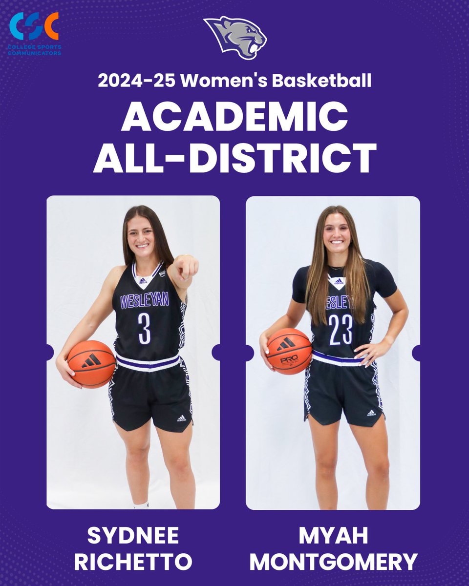 KWC Panthers (@kwcpanthers) on Twitter photo Sydnee Richetto and Myah Montgomery have been named to the 2024-25 Academic All-District Womenโs Basketball Team by <a href="/CollSportsComm/">College Sports Communicators</a>! ๐
Congrats Sydnee & Myah!
#Forward Sydnee Richetto and Myah Montgomery have been named to the 2024-25 Academic All-District Womenโs Basketball Team by <a href="/CollSportsComm/">College Sports Communicators</a>! ๐
Congrats Sydnee & Myah!
#Forward