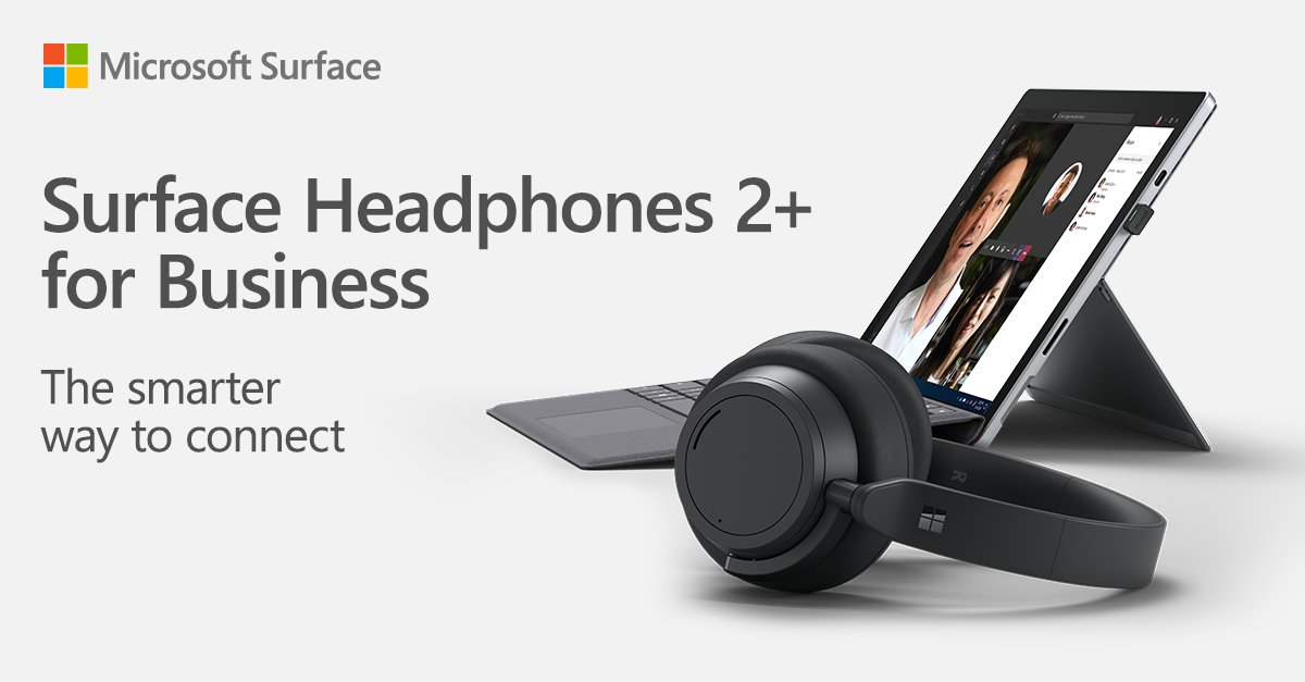 OvtTechWA's tweet photo. Introducing Surface Headphones 2+, now certified for Microsoft Teams. Empower your team with distraction-free focus and high-quality calls. #SurfaceForBusiness  
 
Learn more about Surface Headphones 2+ for Business https://t.co/VsyezBh11S