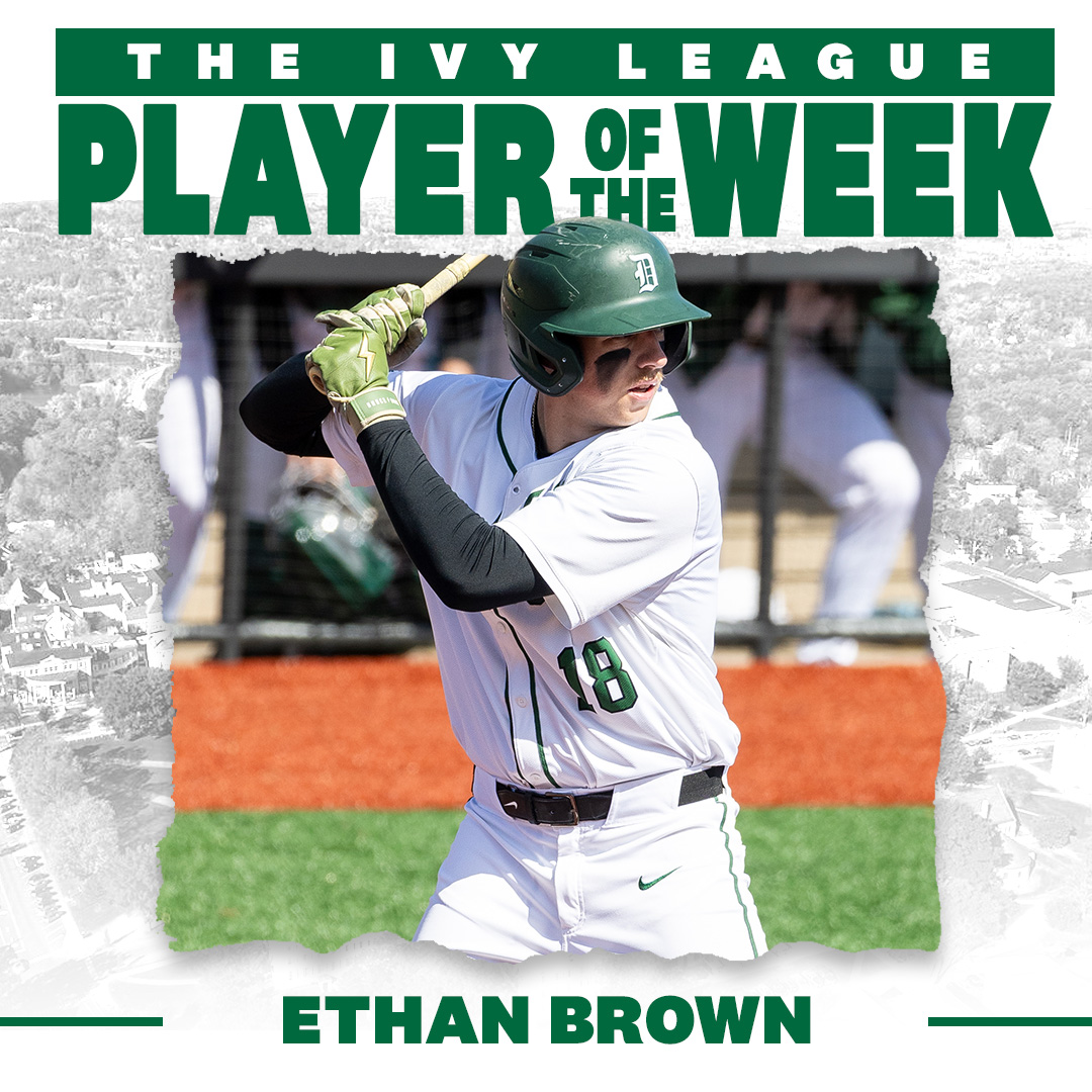 Have a weekend, Ethan Brown!

Ethan Brown is the Ivy League Player of the Week following his .500 average and four extra base hits this weekend vs. Penn!

🔗: dartsports.co/4jfbOdL

#GoBigGreen | #TheWoods