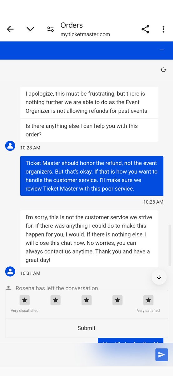 BlakeAll_In's tweet photo. @Ticketmaster does not give good cust. serv. ... when they messed up! We bought Early Entry VIP Tickets. The order and receipt said VIP, but the actual txs did not say that on them, we were denied early entry. After contacting Ticket Master, they said 'sorry, nothing we can do' https://t.co/Vlxc1zexIl