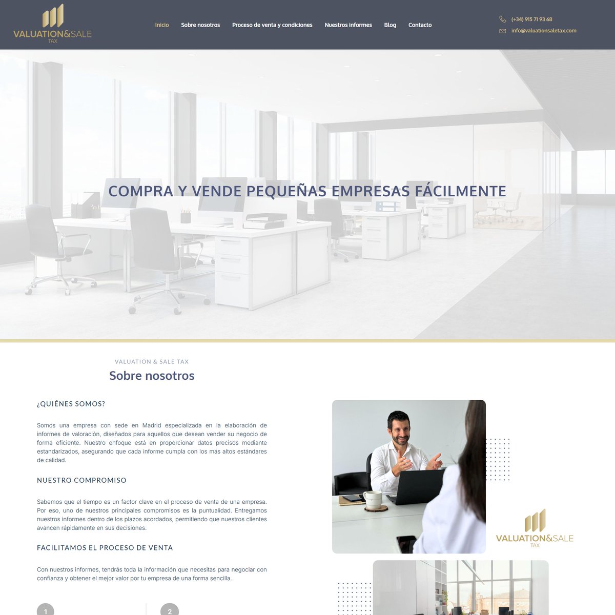 📣Finalizamos el desarrollo del portal web de Valuation &amp; Sale TAX, empresa especializada en la elaboración de informes de valoración para aquellos que desean vender su negocio de forma eficiente <a href="/TAXasesoresSL/">TAX asesores</a> #Madrid
📲Visítala en valuationsaletax.com