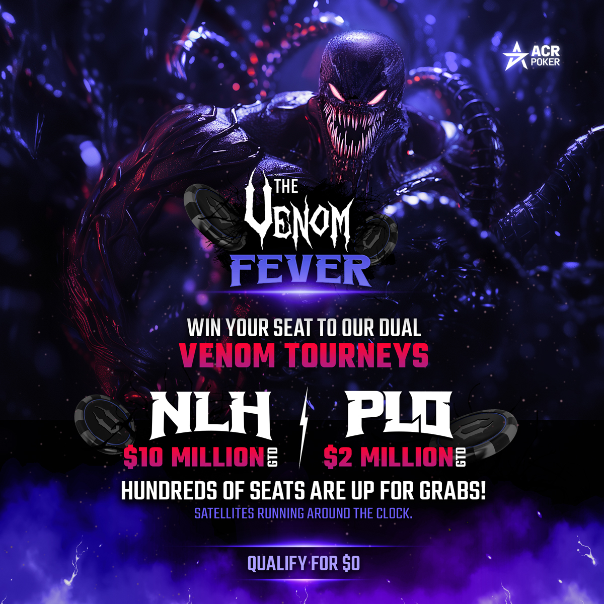 💥 Giveaway Alert! 💥

We’ve got 5 tickets up for grabs 👉 $16.50 #Venom Fever Madness.

👉 Follow us and reply with your ACR ID + #VenomOneTime to enter!

📌 5 winners will be selected and announced on April 2nd.