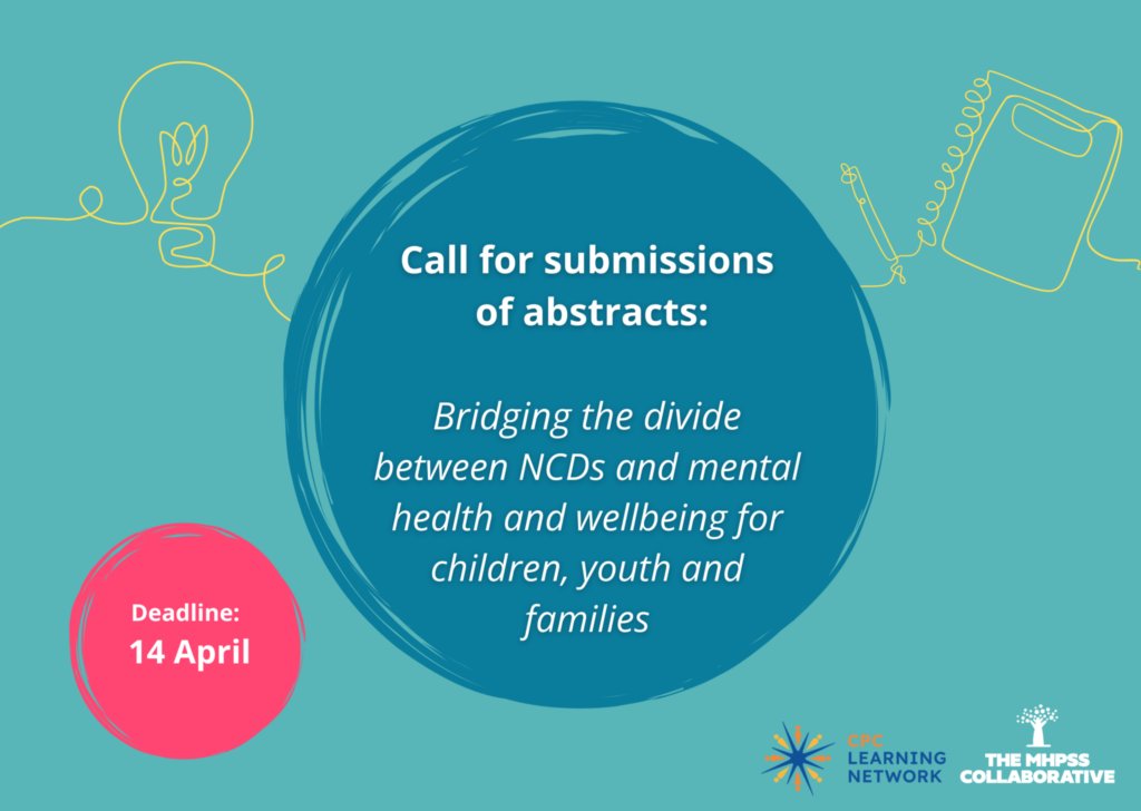 MHPSS Network (@mhpss) on Twitter photo Call for abstracts 📣 Bridging the divide between NCDs & #mentalhealth
<a href="/MHPSSCollabora1/">The MHPSS Collaborative</a> is seeking submissions for a new compendium of knowledge on the relationship between NCDs, mental health & wellbeing for children and families.
Learn more 👉 tinyurl.com/bxk8eyu6 Call for abstracts 📣 Bridging the divide between NCDs & #mentalhealth
<a href="/MHPSSCollabora1/">The MHPSS Collaborative</a> is seeking submissions for a new compendium of knowledge on the relationship between NCDs, mental health & wellbeing for children and families.
Learn more 👉 tinyurl.com/bxk8eyu6