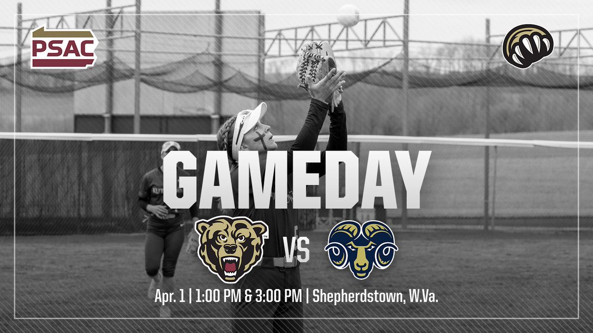 Kutztown University Athletics (@kugoldenbears) on Twitter photo GAMEDAY | SOFT 🥎 | <a href="/KUBearsSoftball/">Kutztown University Softball</a> is on the road to Shepherd for a doubleheader! First pitch at 1:00 PM, followed by Game 2 at 3:00 PM. #BearsOnTop
Live Coverage: kubears.com/coverage GAMEDAY | SOFT 🥎 | <a href="/KUBearsSoftball/">Kutztown University Softball</a> is on the road to Shepherd for a doubleheader! First pitch at 1:00 PM, followed by Game 2 at 3:00 PM. #BearsOnTop
Live Coverage: kubears.com/coverage