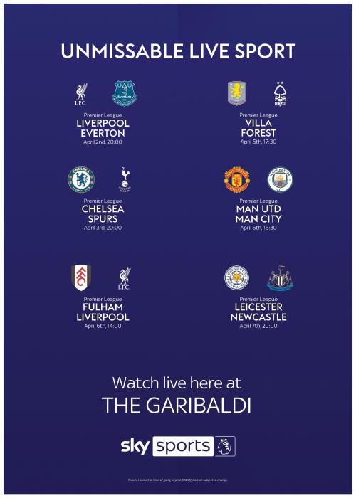 Join us for #premierleague games this week - including Forest Vs Man. United at 8pm on Tuesday and Everton Vs Arsenal at 12:30pm on Saturday. #livesports #communitypub #redhill
