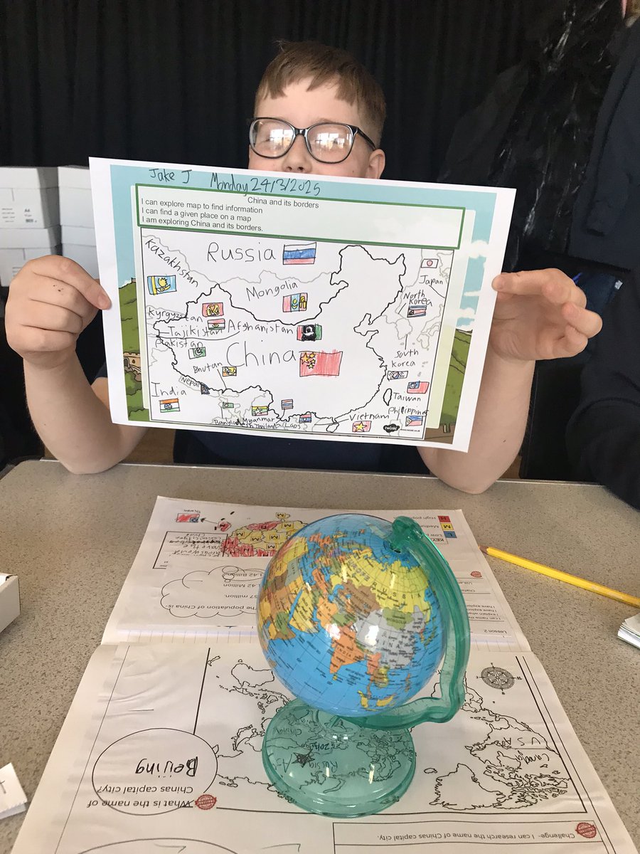 PCAsecondarydept (@pcasecondary) on Twitter photo What is a border and who borders China? This is the question pupils have been answering in geography. They used an atlas and a globe to find out. Jake impressed his class by naming all China’s bordering countries as well as drawing each of their flags. <a href="/PCABlackpool/">Park Community Academy</a> What is a border and who borders China? This is the question pupils have been answering in geography. They used an atlas and a globe to find out. Jake impressed his class by naming all China’s bordering countries as well as drawing each of their flags. <a href="/PCABlackpool/">Park Community Academy</a>