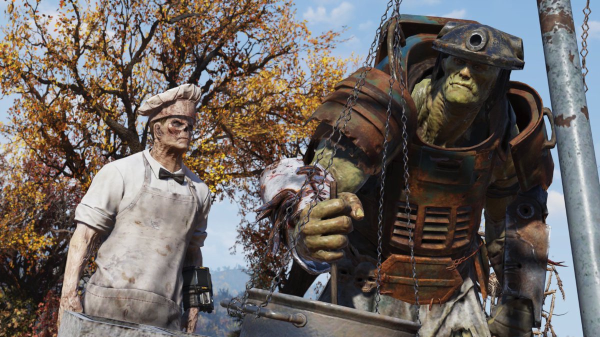 Grahm fait des grillades pour un barbecue... on espère que du jerky est au menu ! 🥩 #Fallout76