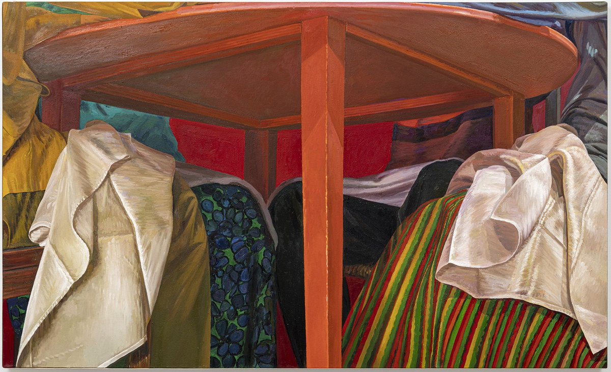 #CatherineMurphy, Recent Work, through 19 April. Under The Table, 2022, oil on canvas