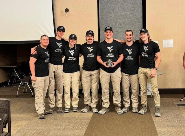 wvustatler's tweet photo. For the first time, the WVU Mine Rescue Team  competed as three separate groups—securing first, second, and third place at the Spring 2025 Eastern Collegiate Mine Rescue Competition. Congratulations, team! 🏆💛💙

#WVU #WVUengineering #Minerescue https://t.co/N490bo0S9m