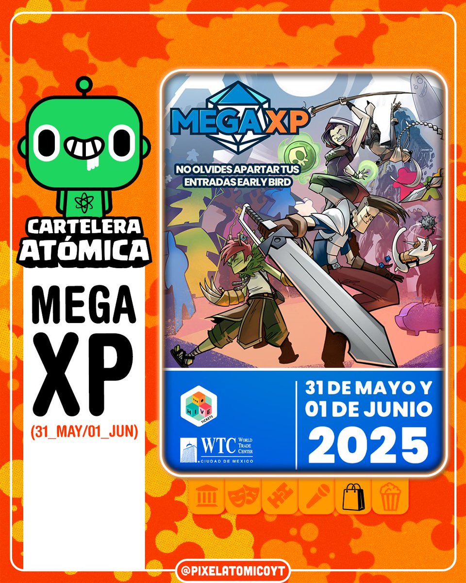pixelatomicoyt's tweet image. 🎲🔥 @megaxpoficial vuelve el 31 de mayo y 1 de junio al #WTCCDMX, reuniendo a jugadores de mesa, TCG y rol en la mayor celebración del hobby. ¡No te lo pierdas! 🚀🎮 #MEGAXP