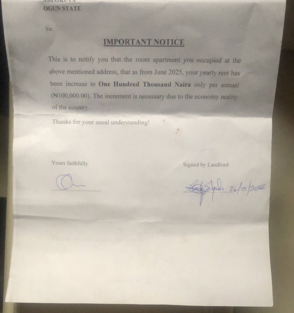 UboneDavid's tweet photo. @john322226 Rent increased by 40% additional fee.  I won craze for this economy 🥹 https://t.co/DlAOOdWqnm