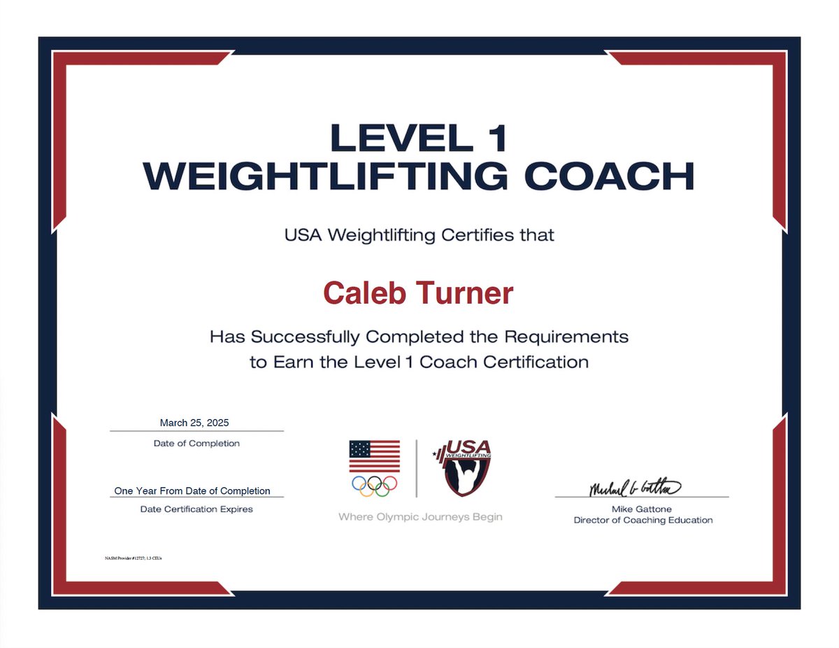Caleb Turner (@cdt2024) on Twitter photo Just keep moving forward. Lets go <a href="/USWeightlifting/">USA Weightlifting</a>! Huge thanks to <a href="/OweItToBarbell/">Ayse Sukola</a> and <a href="/CherokeeBRBELL/">Cherokee Barbell</a> for the training! #weightlifting #working #learning Just keep moving forward. Lets go <a href="/USWeightlifting/">USA Weightlifting</a>! Huge thanks to <a href="/OweItToBarbell/">Ayse Sukola</a> and <a href="/CherokeeBRBELL/">Cherokee Barbell</a> for the training! #weightlifting #working #learning
