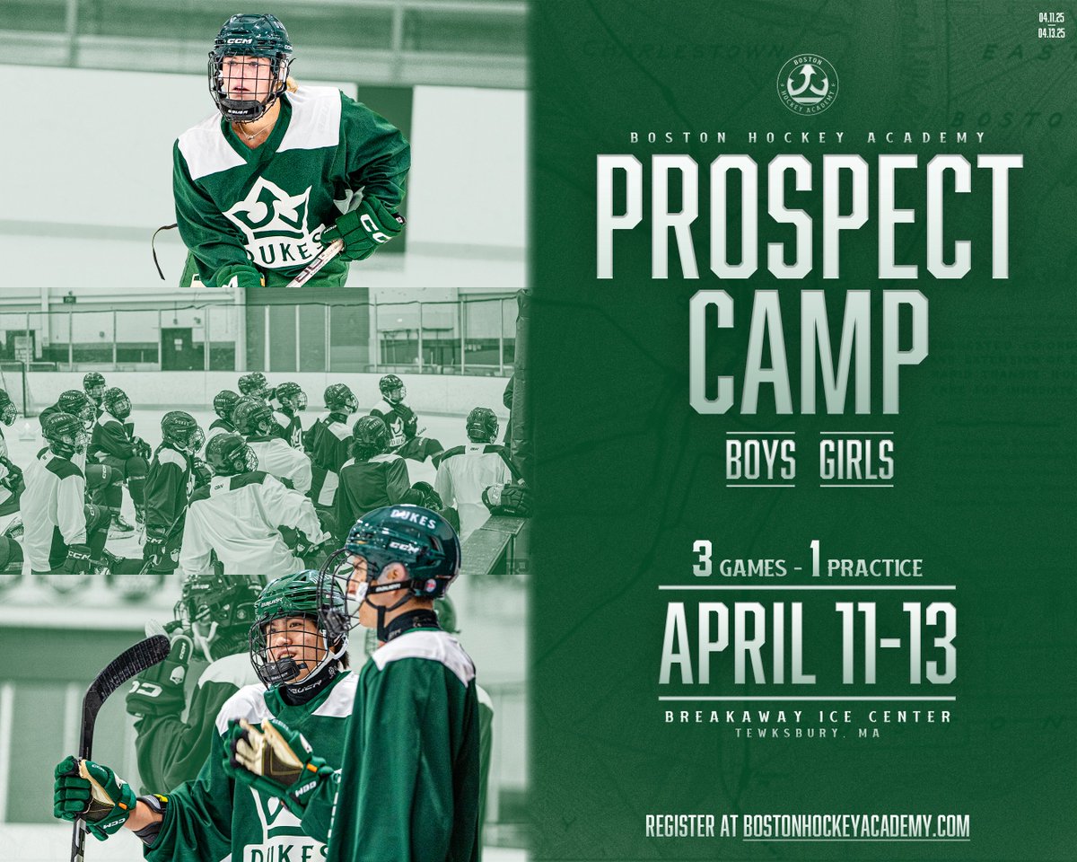 2 Weeks until our 2025 Prospect Camp!! 👑

Register here: bostonhockeyacademy.com/prospect-camp/

#DukesUp