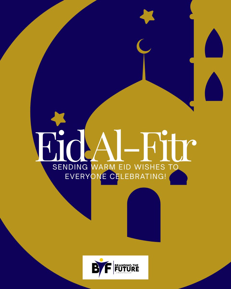 May this Eid bring joy, peace, and countless blessings to you and your loved ones. Eid Mubarak from all of us at Branding the Future! 

#EidMubarak 
#EidAlFitr
#BrandingTheFuture