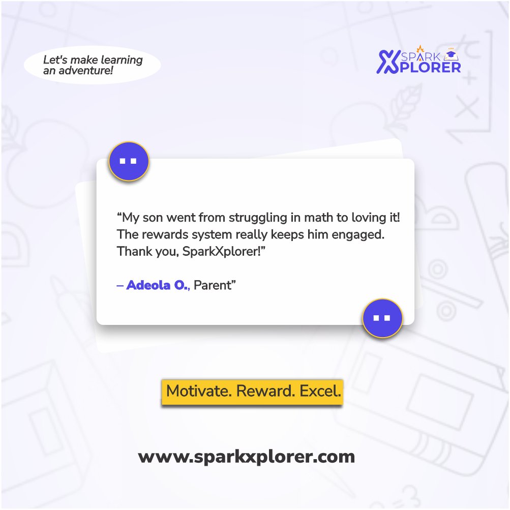 Afokaramson's tweet image. Learning should be exciting, not exhausting! 🌟
Adeola’s son struggled with math until he found a smarter way to learn. With engaging lessons and rewards, studying became something he actually looked forward to!
Every child deserves that kind of support. 🚀📚
#SparkXplorer