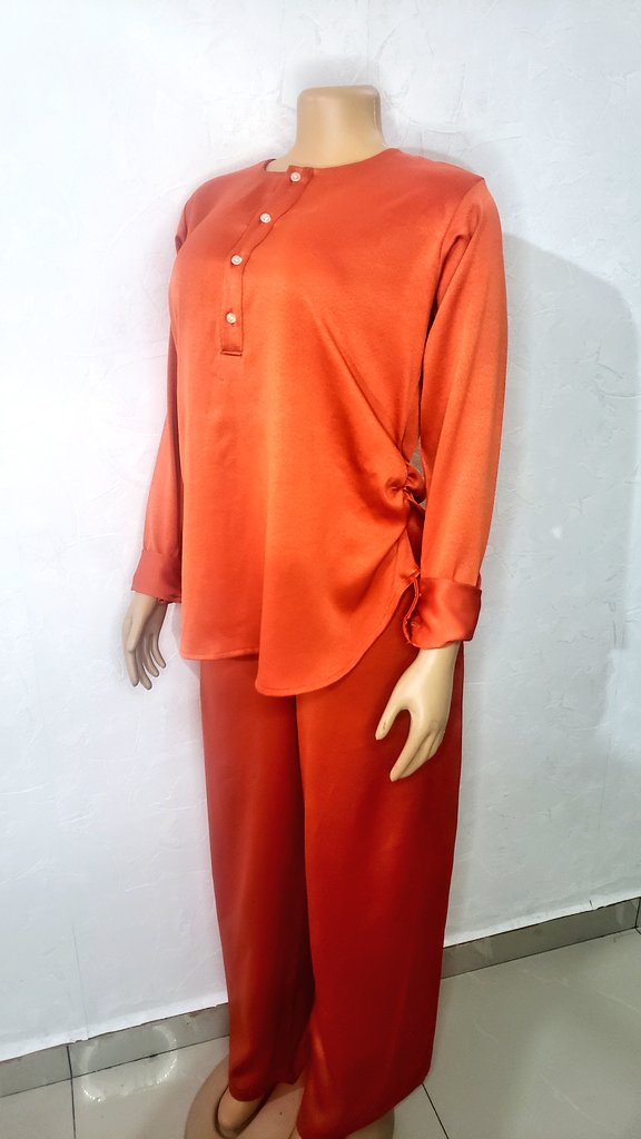Plain orange two piece.....