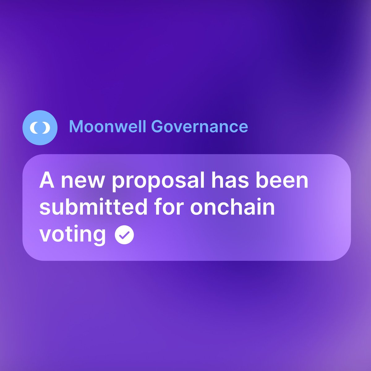 MoonwellGov's tweet photo. MIP-M42 has been submitted for onchain voting.

This proposal seeks to switch Moonwell's GLMR Core Market on @MoonbeamNetwork to using @Api3DAO's OEV-enabled data feed.

🗳️ Vote: https://t.co/XGSu6zPa51 https://t.co/BkLOIuckYg