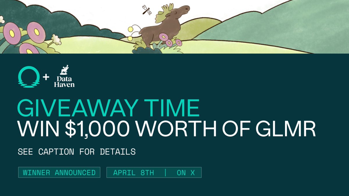 💰🫎 GIVEAWAY TIME 🌕💰
Want to win $1,000 worth of $GLMR?

1️⃣ Follow <a href="/MoonbeamNetwork/">Moonbeam Network</a> &amp; <a href="/DataHaven_xyz/">DataHaven 🫎</a>
2️⃣ Bookmark + Like
3️⃣ Tag 2 friends in the comments
🔁 Bonus Entry: Retweet

Winner* will be announced on 4/8/25 🫎 ✨