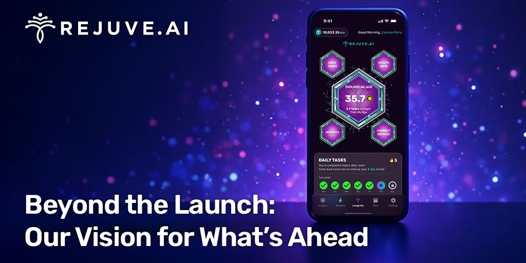 🔥The <a href="/Rejuve_AI/">Rejuve.AI</a> Longevity App is officially live—today marks a huge milestone in our mission to make health ownership and longevity science accessible to all.

In the latest blog post, our CEO @zolliedollie reflect on what this launch means-- as well as what the future of app