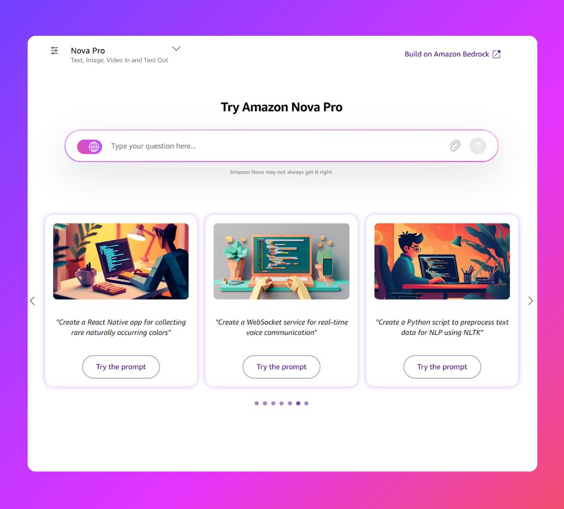 Exciting news today! 
➡️ nova.amazon.com, a new website for easily exploring Amazon Nova foundation models. 
➡️ Amazon Nova Act, a new AI model trained to perform actions within a web browser. We’re releasing a research preview of the Amazon Nova Act SDK, which will allow