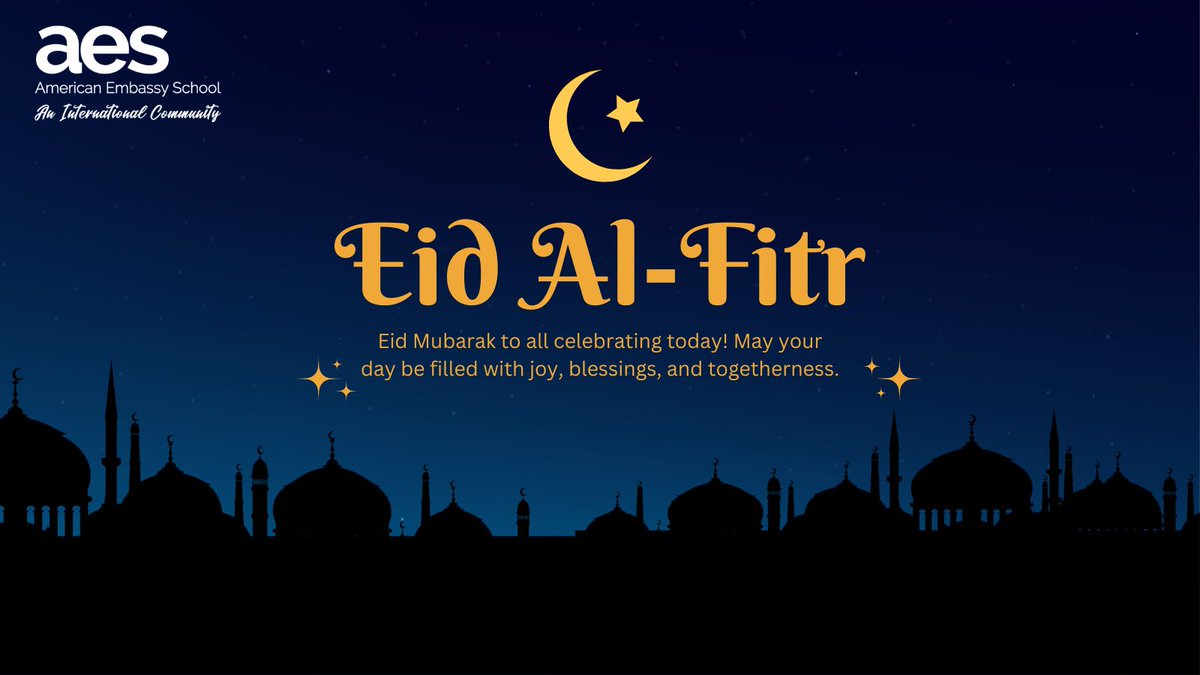 AESDelhi's tweet image. Wishing a joyous Eid to all the families celebrating Eid al-Fitr today! 🌙✨
Learn more about AES at buff.ly/fvfvnrA
#EidAlFitr #EidMubarak #HappyEid #AESDelhi #InternationalSchool